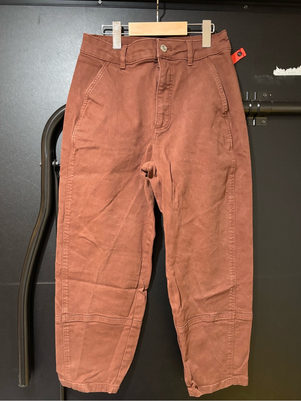 Everlanr Brown Straight-Leg Pants 92% Cotton